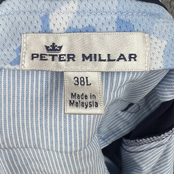 Peter Millar Pants Mens 38L  Durham High-Drape Performance EB78 Blue Golf 38x31 - Picture 15 of 16